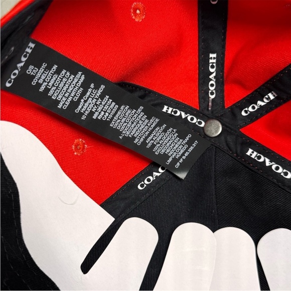 NWT Coach Red Cap with Coach Insignia on Front and adjustable back. - Picture 5 of 15